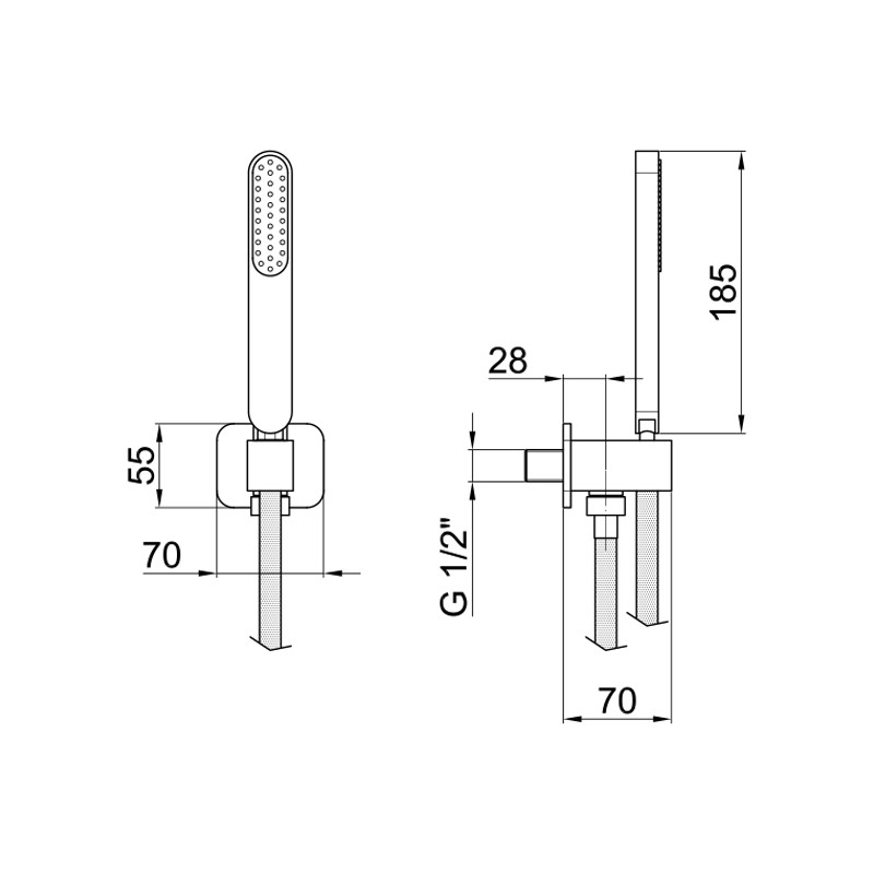 Душевой гарнитур Webert Shower Set AC0847560 черный матовый купить в интернет-магазине сантехники Sanbest