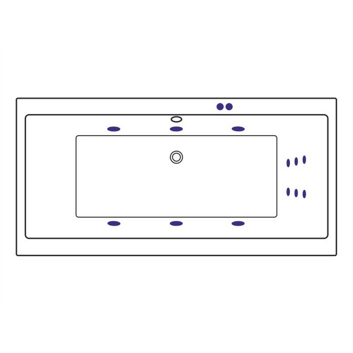 Ванна акриловая EXCELLENT Pryzmat 180x80 LINE бронза купить в интернет-магазине Sanbest