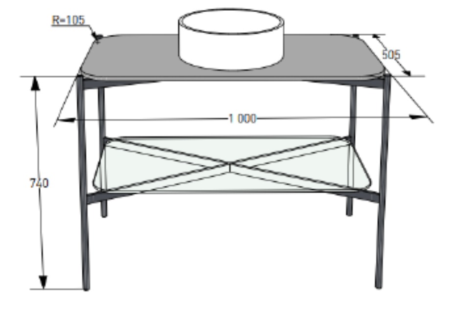 Консоль с раковиной Salini Grazia 27G110K 100 черная для ванной в интернет-магазине сантехники Sanbest