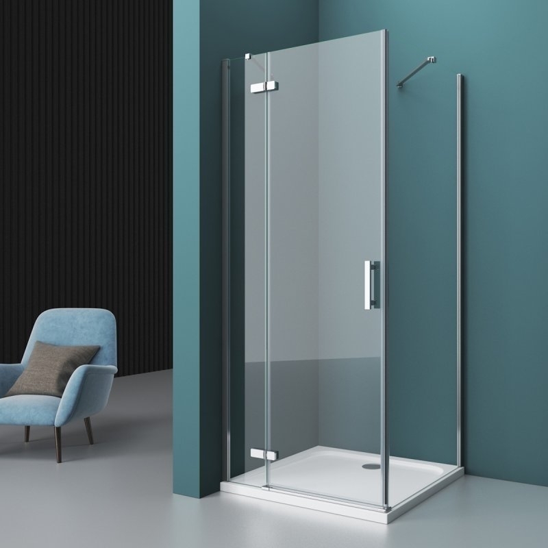 Душевой уголок BelBagno KRAFT A-12 80x80 прозрачный/хром купить в интернет-магазине Sanbest