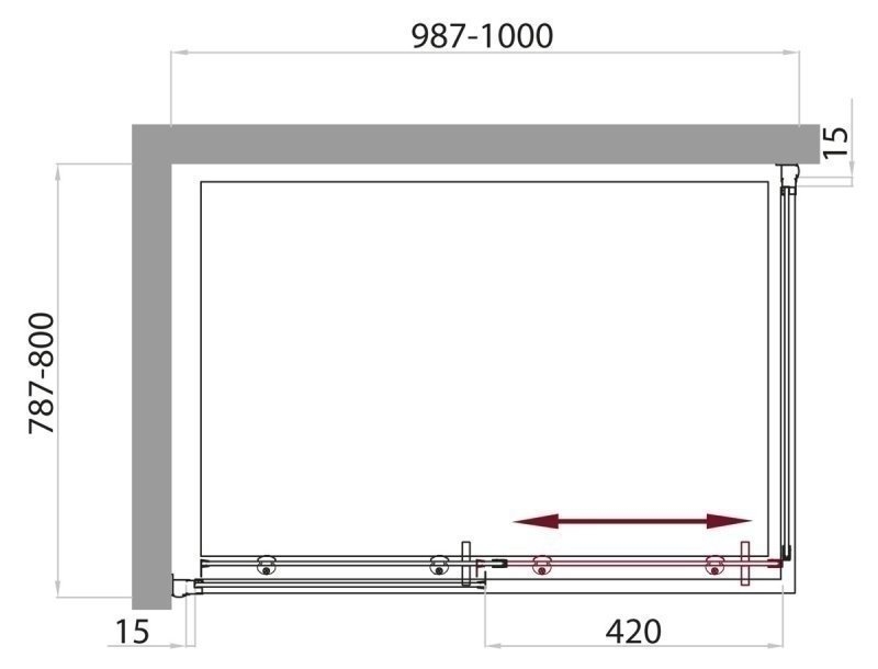 Душевой уголок BelBagno UNO-AH-1-100/80-P-Cr 100x80 стекло текстурное/профиль хром купить в интернет-магазине Sanbest