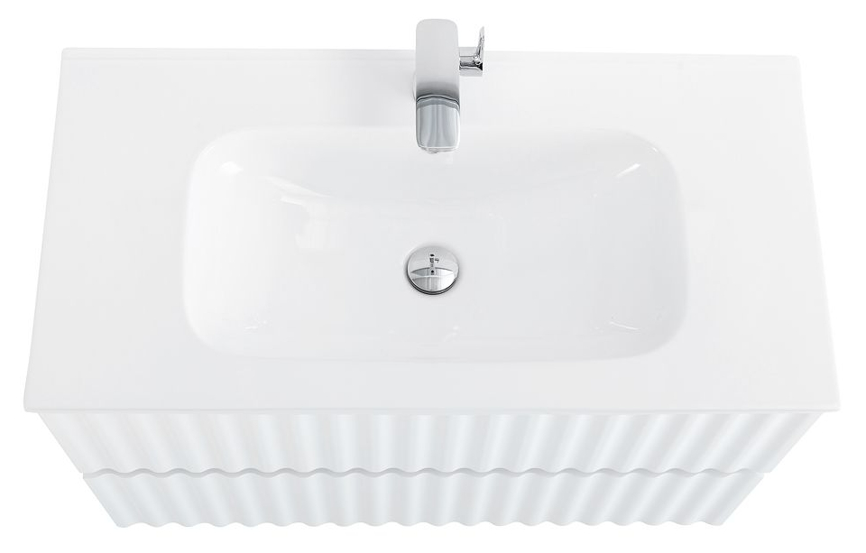 Тумба с раковиной Art&Max ELEGANT 100 белая матовая для ванной в интернет-магазине Sanbest