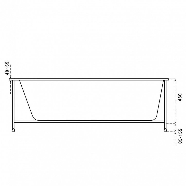 Ванна BAS Гоа 160x70 купить в интернет-магазине Sanbest