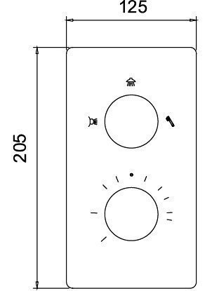 Встраиваемый смеситель RGW Shower Panels SP-42-03 купить в интернет-магазине сантехники Sanbest