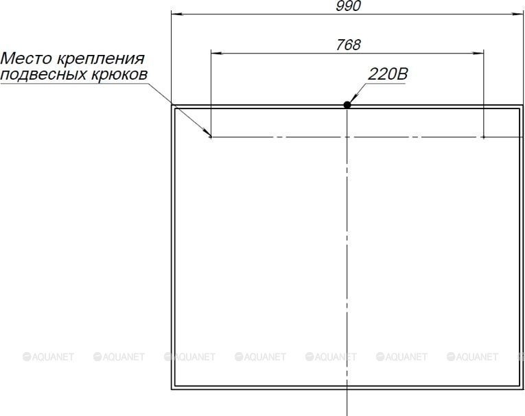 Зеркало Aquanet Nova Lite 100 белый в ванную от интернет-магазине сантехники Sanbest