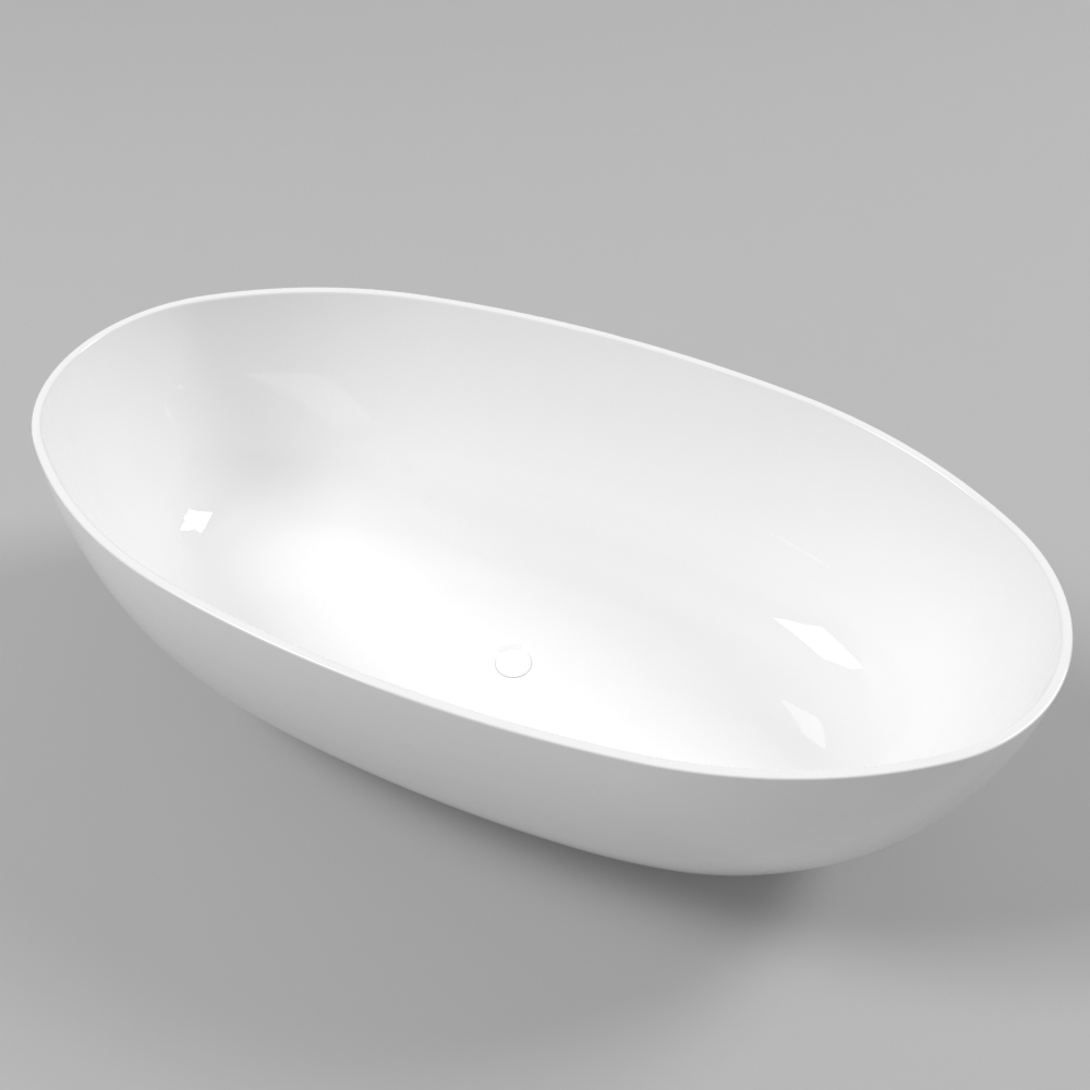 Ванна из искусственного камня WhiteCross DIAMOND 170x87 белая глянцевая купить в интернет-магазине Sanbest
