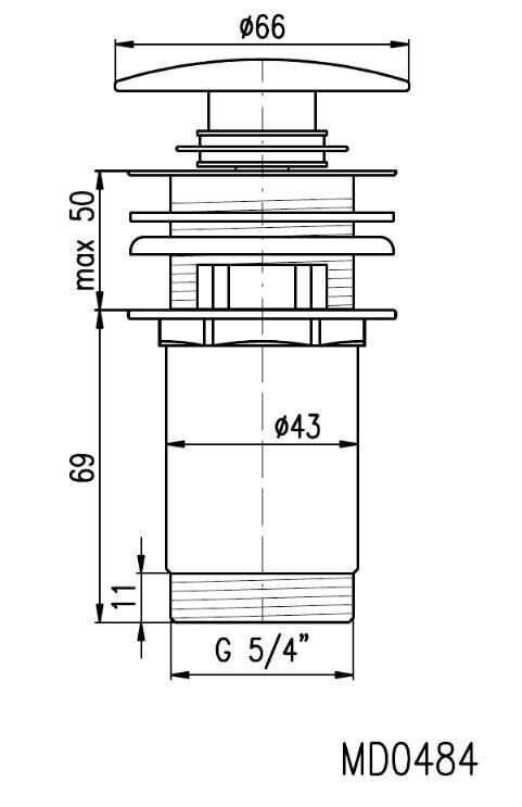 Донный клапан для раковины Rav-Slezak MD0485Z золото купить в интернет-магазине сантехники Sanbest