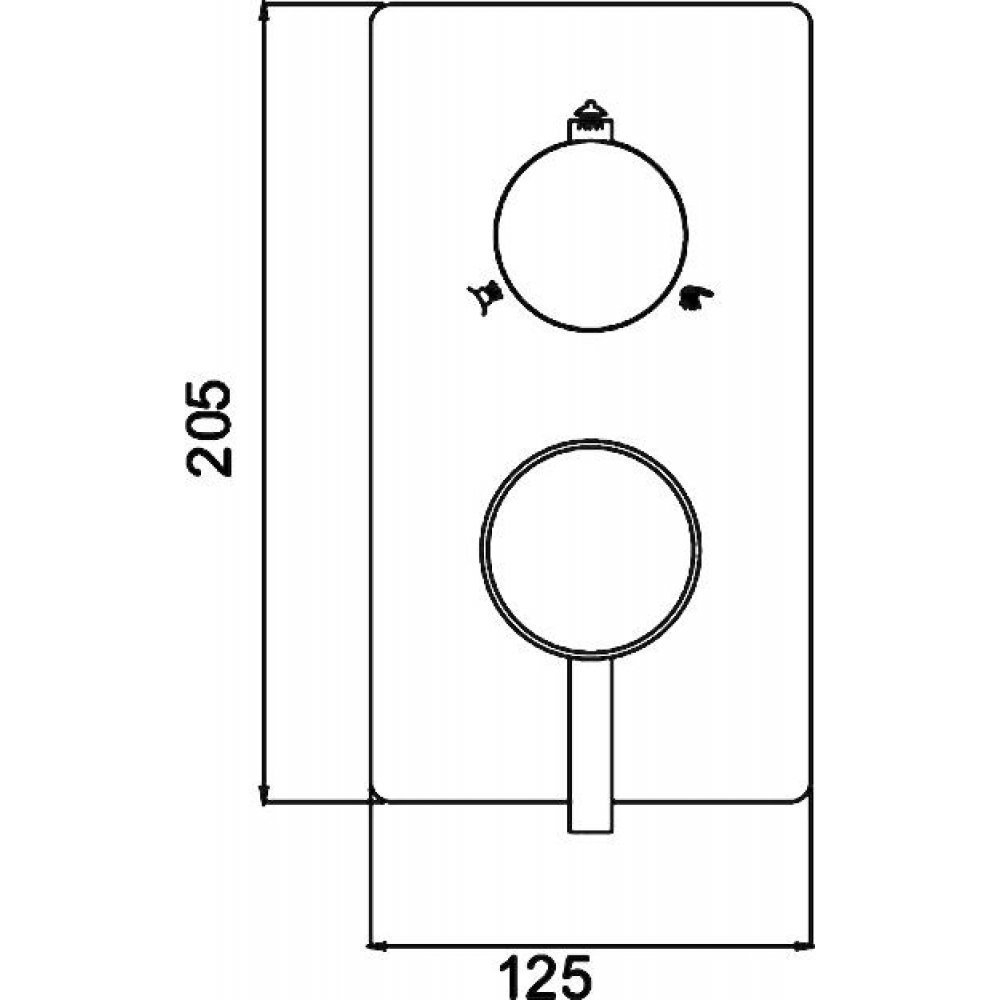 Встраиваемый смеситель RGW Shower Panels SP-43-01 купить в интернет-магазине сантехники Sanbest