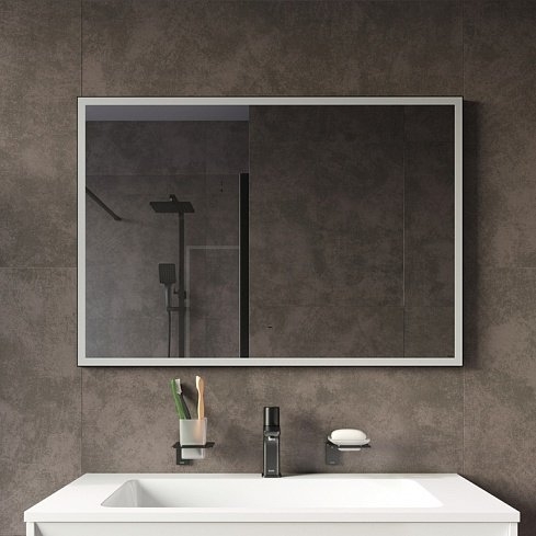 Зеркало Iddis Slide 100 SLI1000i98 черное в ванную от интернет-магазине сантехники Sanbest