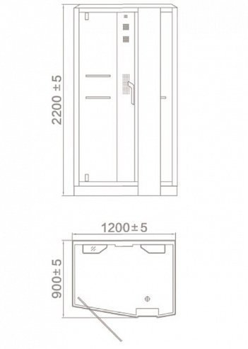 Душевая кабина Orans SR-89105S L Black 120х90 купить в интернет-магазине Sanbest