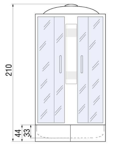 Душевая кабина RIVER NARA 44 120х80 купить в интернет-магазине Sanbest