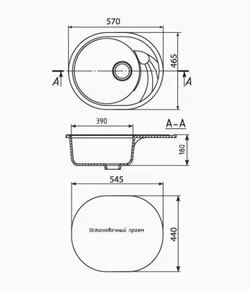 Мойка кухонная MIXLINE ML-GM17 532398 молоко купить в интернет-магазине сантехники Sanbest