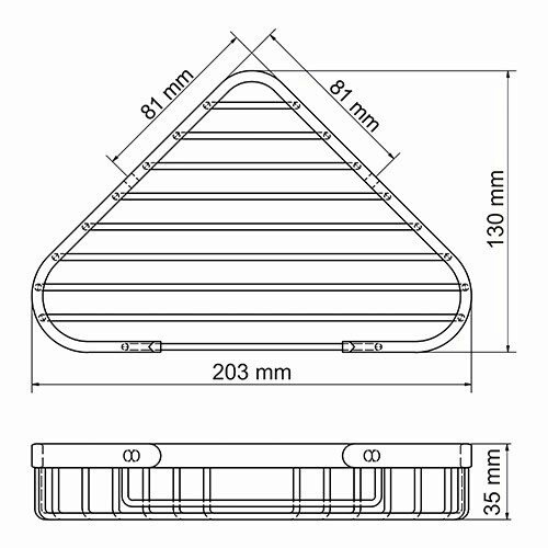 Полка WasserKRAFT Kammel К-733 черная купить в интернет-магазине сантехники Sanbest