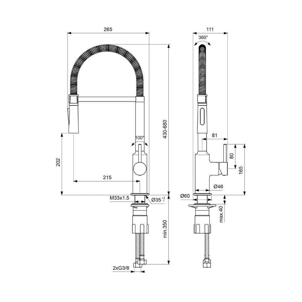 Смеситель для кухни Ideal Standard Ceralook BC302AA купить в интернет-магазине сантехники Sanbest