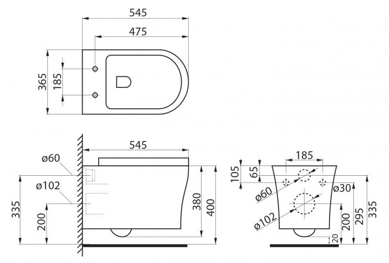 Унитаз подвесной BelBagno ANCONA BB1224CHR-SM безободковый купить в интернет-магазине Sanbest