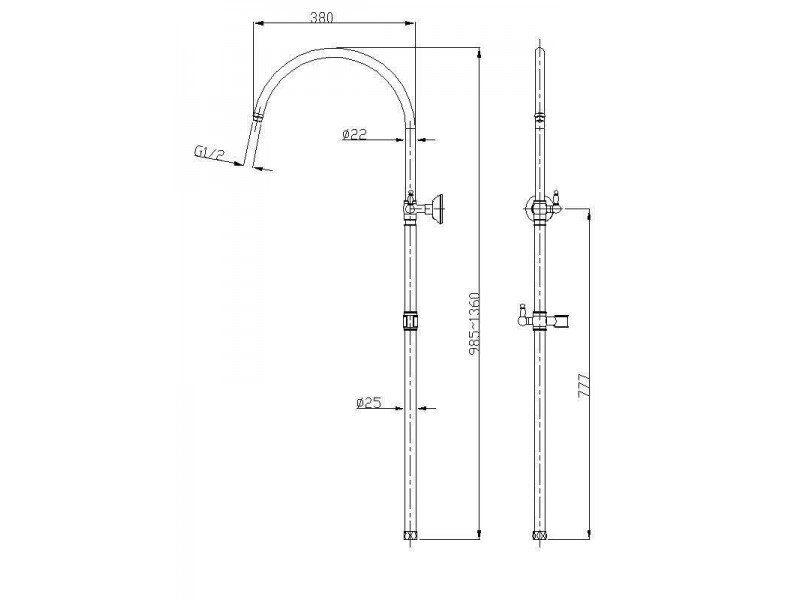 Душевая система Aksy Bagno Faenza Light Fa401-2005-2001L хром купить в интернет-магазине сантехники Sanbest