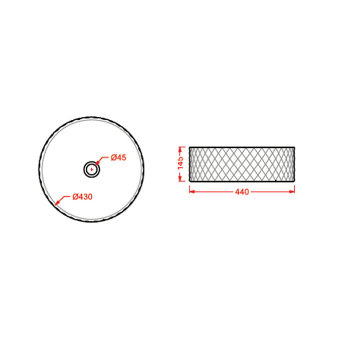 Раковина накладная Artceram ROMBO 44 OSL009 01 62 bianco/rosso купить в интернет-магазине Sanbest