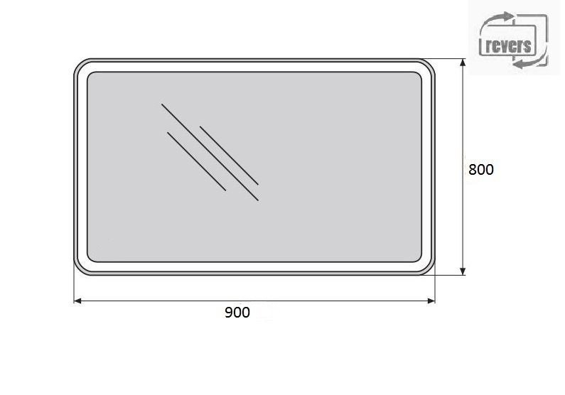 Зеркало BelBagno SPC-MAR-900-800-LED-BTN в ванную от интернет-магазине сантехники Sanbest