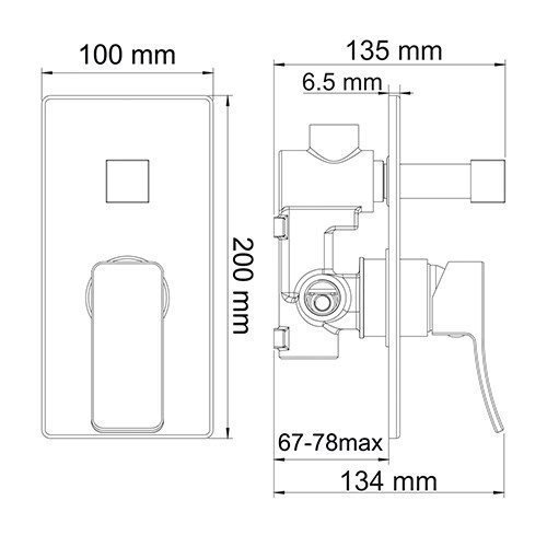 Смеситель для душа WasserKRAFT Aller 10641WHITE купить в интернет-магазине сантехники Sanbest