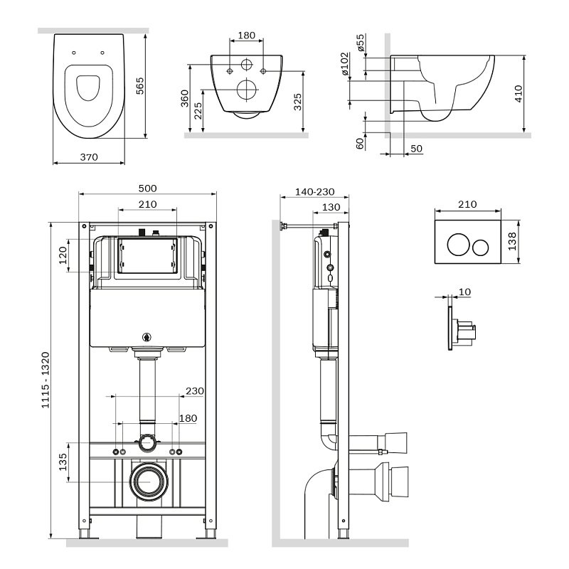 Унитаз с инсталляцией AM.PM AWE IS30251.111700 купить в интернет-магазине Sanbest