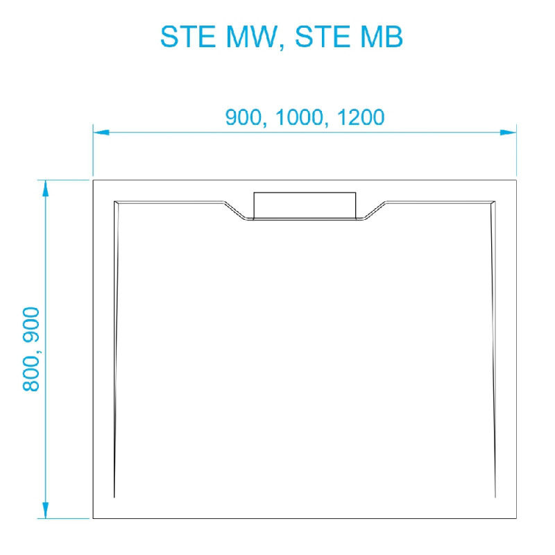 Душевой поддон RGW STE-108MW 80x100 белый мрамор купить в интернет-магазине Sanbest