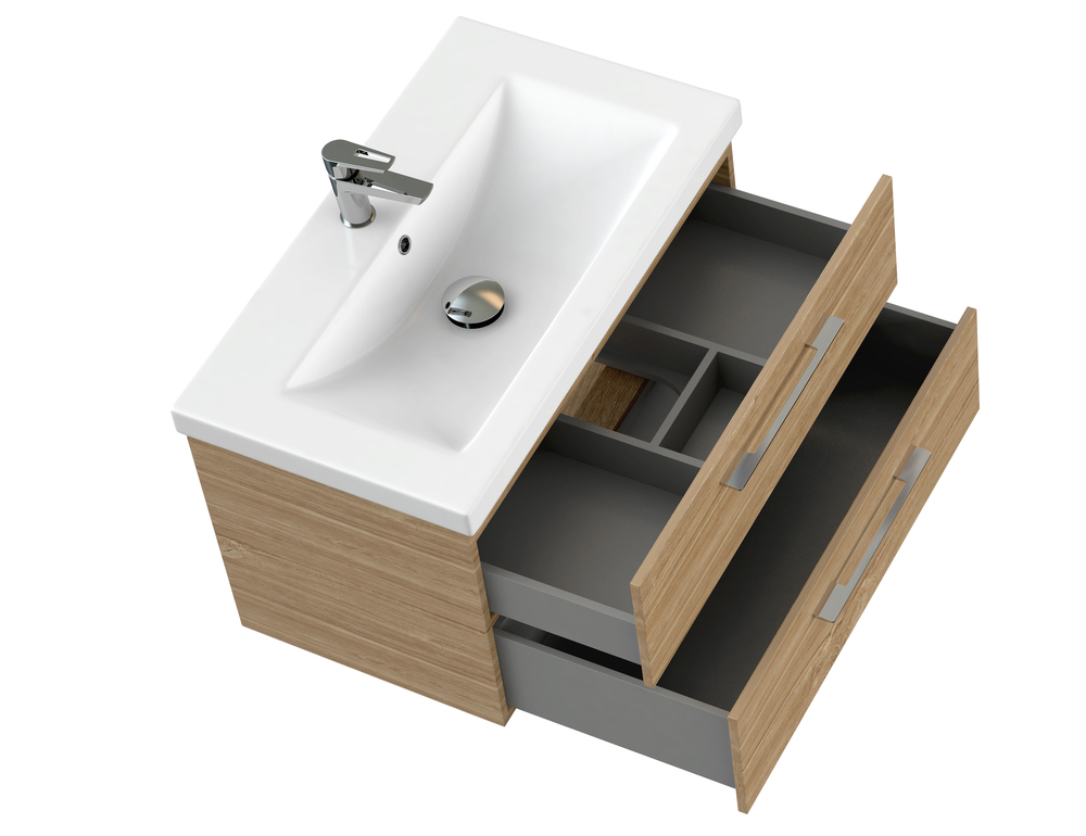 Мебель для ванной подвесная Cersanit LARA 80 орех для ванной в интернет-магазине Sanbest