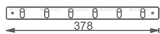 Планка 6-крючков Aquanet 264925 купить в интернет-магазине сантехники Sanbest