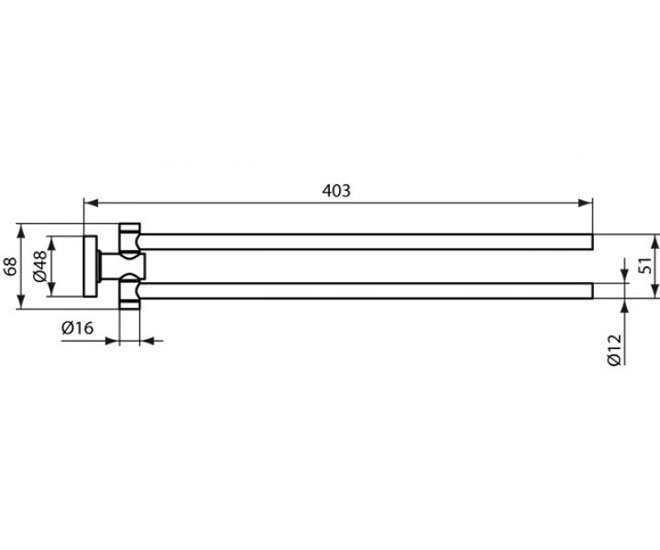 Полотенцедержатель Ideal Standard IOM A9131AA купить в интернет-магазине сантехники Sanbest