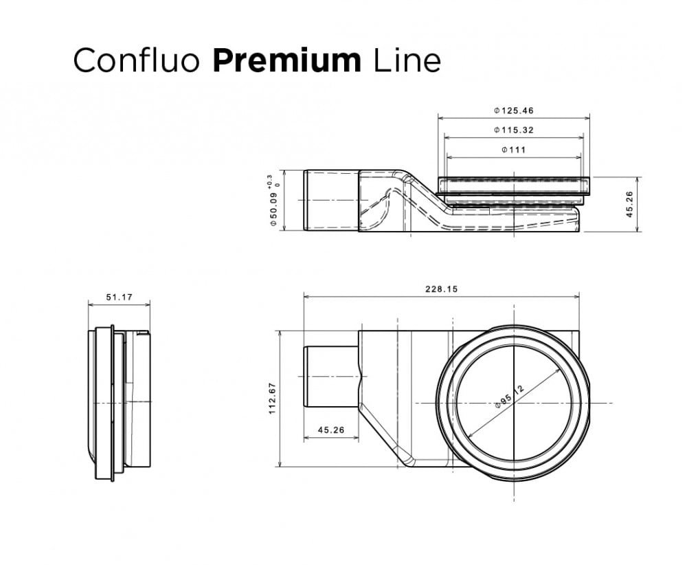 Душевой трап PESTAN Confluo Premium Line 300 золото купить в интернет-магазине Sanbest