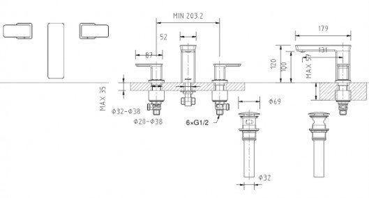 Смеситель для раковины Bravat PHILLIS F256101C-ENG купить в интернет-магазине сантехники Sanbest