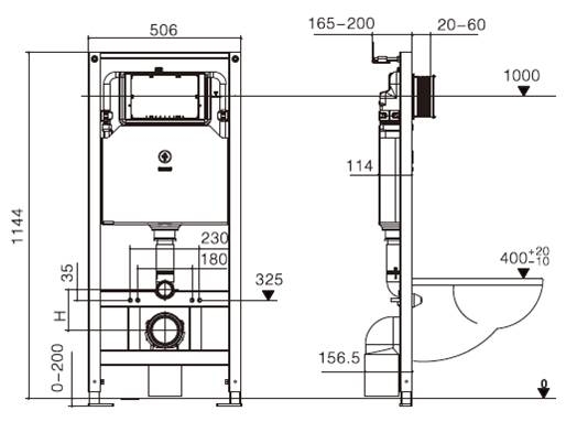 Унитаз с инсталляцией WeltWasser AMBERG 506 ST + MERZBACH 041 MT-GR + AMBERG RD-CR купить в интернет-магазине Sanbest