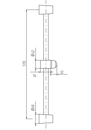 Душевая штанга Migliore Ricambi Eko ML.RIC-31.103.DO золото купить в интернет-магазине сантехники Sanbest