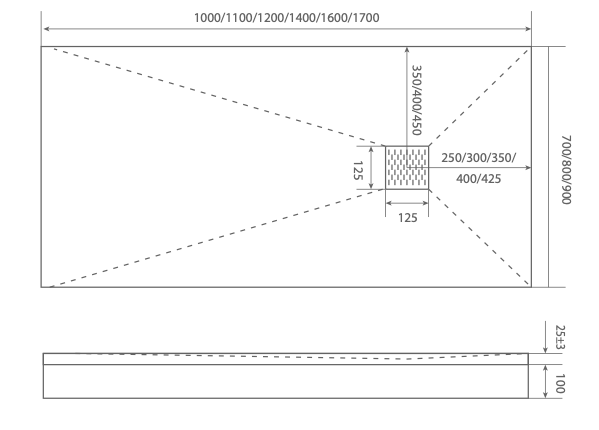 Поддон литьевой Good Door Essentia 80x120 Черный купить в интернет-магазине Sanbest