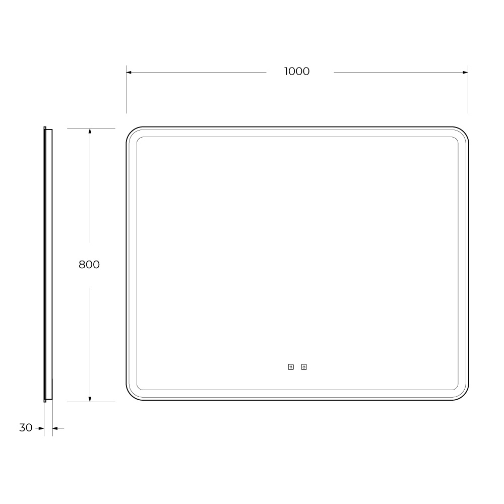 Зеркало BelBagno SPC-MAR-1000-800-LED-TCH-SND 100х80 в ванную от интернет-магазине сантехники Sanbest