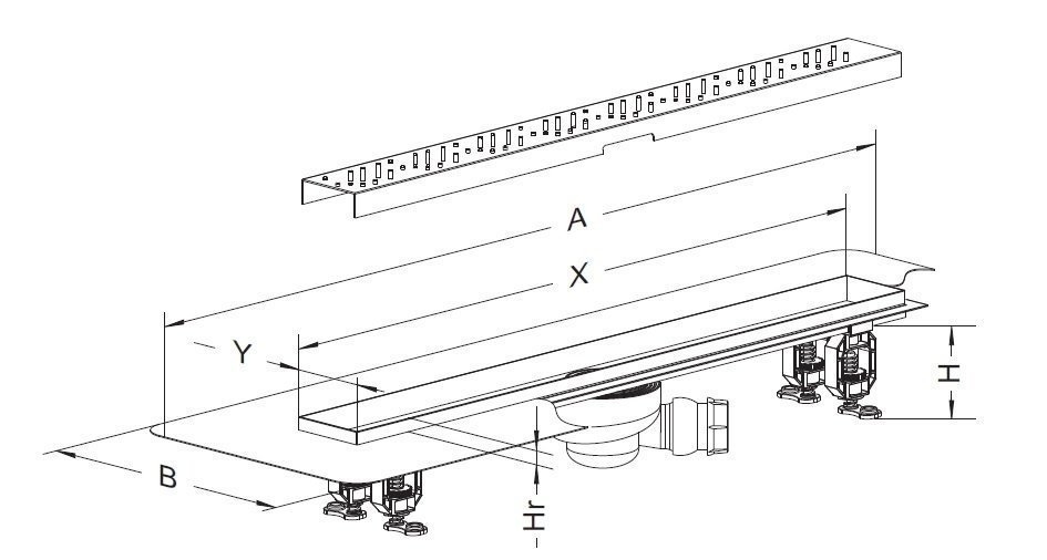 Дренажный канал Radaway Steel 1150 купить в интернет-магазине Sanbest