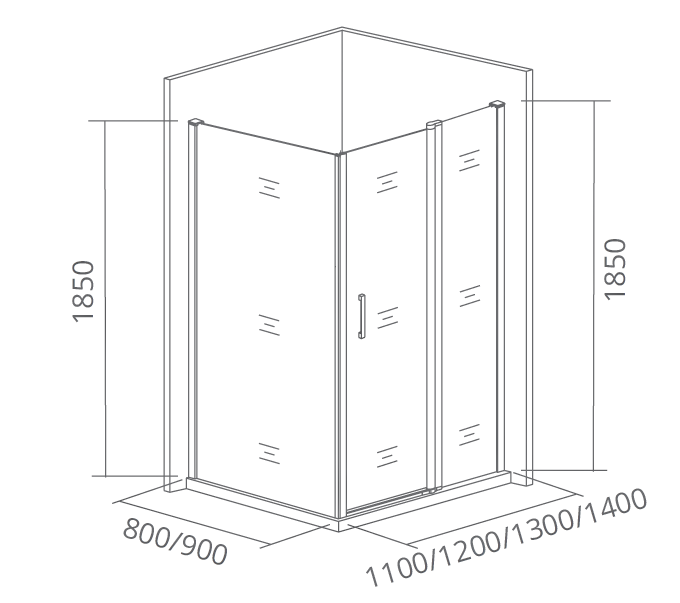 Душевой уголок Good door LATTE WTW+SP 110x80 прозрачный купить в интернет-магазине Sanbest