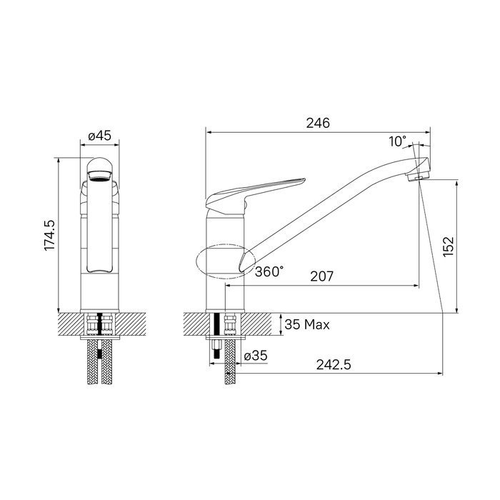 Смеситель для кухни Iddis Male MALBN00i05 купить в интернет-магазине сантехники Sanbest