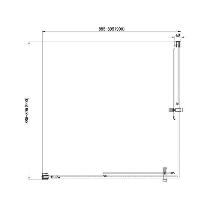 Душевой уголок Aquanet Delta Cube NPE1142 90x90 купить в интернет-магазине Sanbest