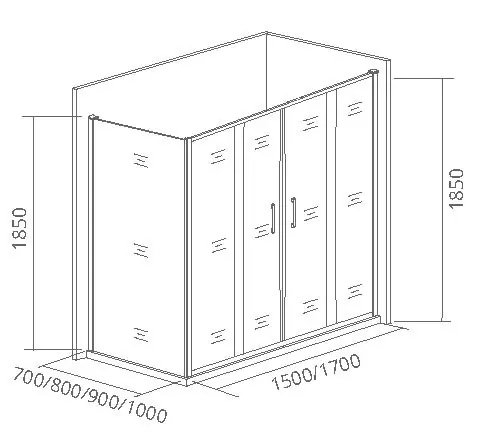 Душевой уголок Good door LATTE WTW-TD+SP 170x80 прозрачный купить в интернет-магазине Sanbest