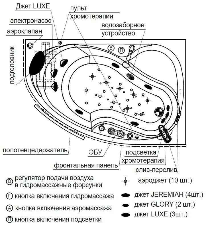 Акриловая ванна Радомир АМЕЛИЯ купить в интернет-магазине Sanbest