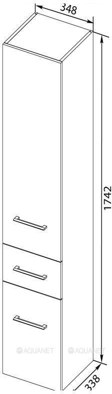 Шкаф-пенал Aquanet Порто 201374 35 белый для ванной в интернет-магазине сантехники Sanbest
