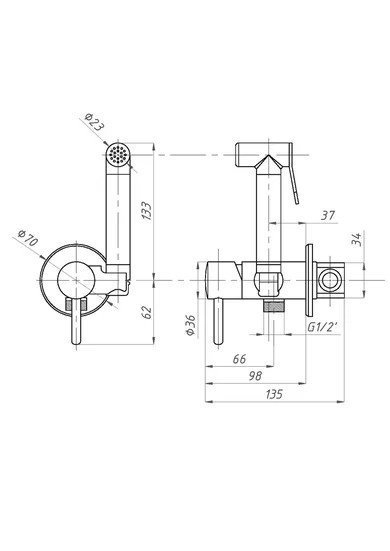 Гигиенический душ ALMAes Benito AL-859-08 купить в интернет-магазине сантехники Sanbest