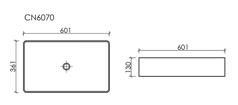 Раковина Ceramica Nova Element CN6070MB черная матовая купить в интернет-магазине Sanbest