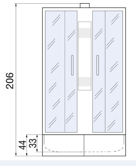 Душевая кабина River Nara 44 80x80 МТ без крыши купить в интернет-магазине Sanbest