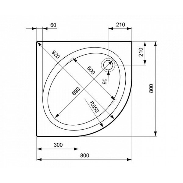 Душевой поддон Ideal Standard Connect K198301 80x80 купить в интернет-магазине Sanbest