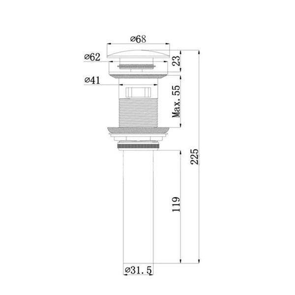 Донный клапан Comforty DK-01 купить в интернет-магазине сантехники Sanbest