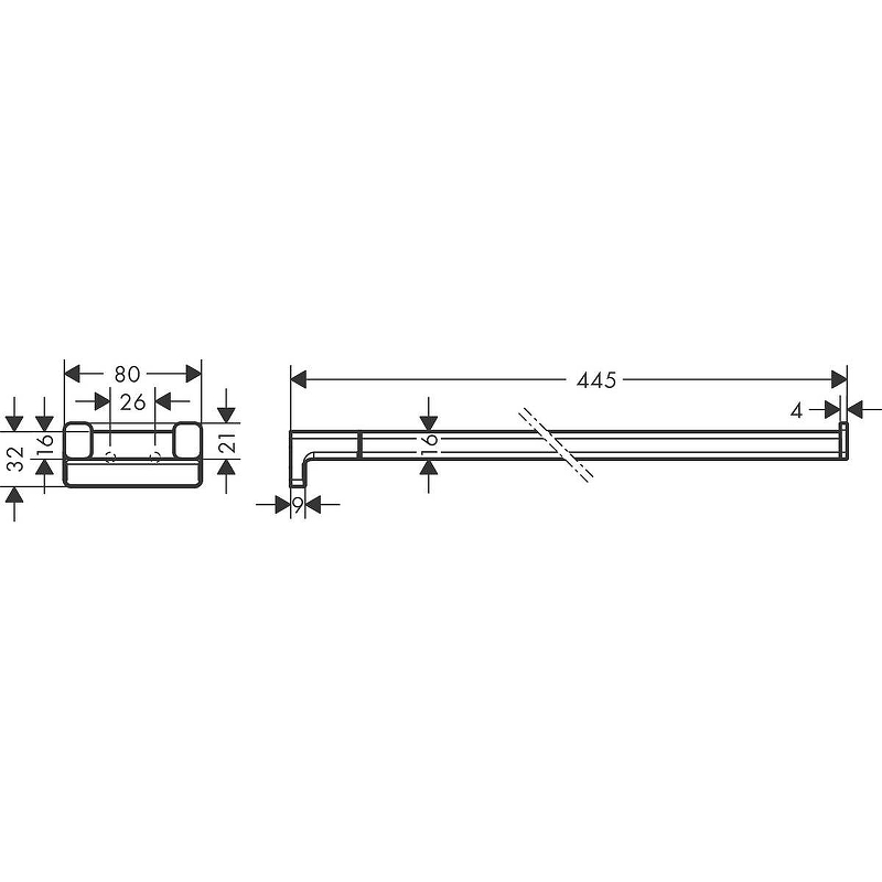 Полотенцедержатель Hansgrohe AddStoris 41770990 полированное золото купить в интернет-магазине сантехники Sanbest