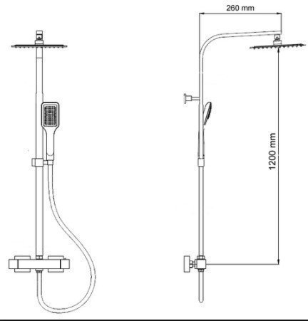 Душевая колонна RGW Shower Panels SP-22 120х26 купить в интернет-магазине сантехники Sanbest