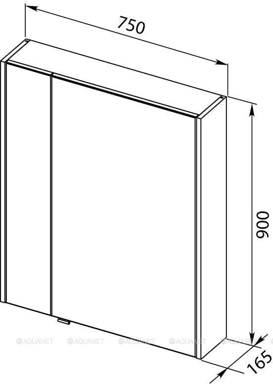 Зеркальный шкаф Aquanet Августа 75 белый в ванную от интернет-магазине сантехники Sanbest