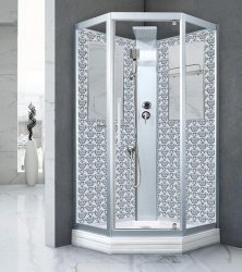 Душевая кабина Niagara Luxe NG-7717WBK 100x100 серебро купить в интернет-магазине Sanbest